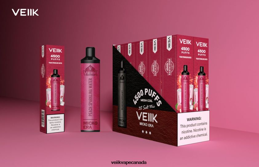 VEIIK Micko Era 4500 Puffs Disposable 30 mg P448PN3 Peach Sparkling Water - VEIIK Pod Canada