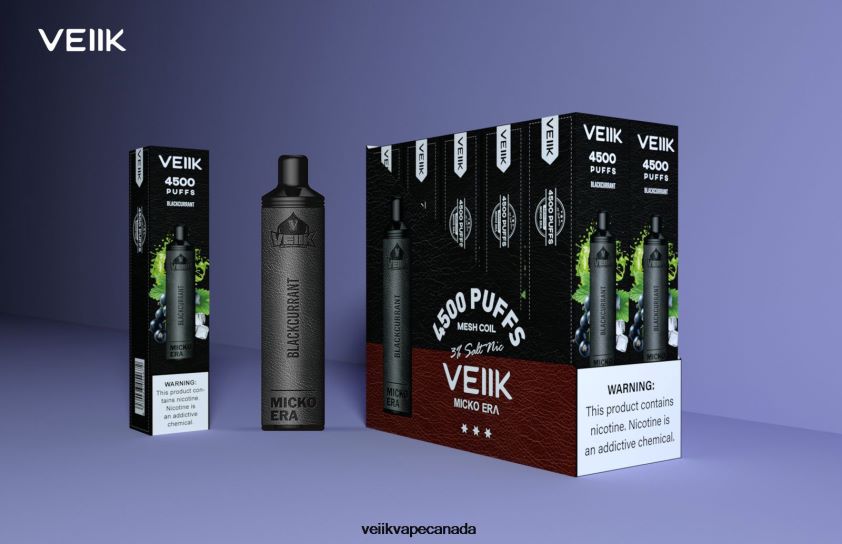 VEIIK Micko Era 4500 Puffs Disposable 30 mg P448PN9 Blackcurrant - VEIIK Vape Canada
