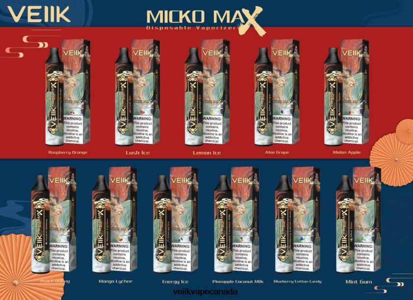 VEIIK Micko MAX Disposable Vape 1500 Puffs P448PN44 Pineapple Coconut Milk - VEIIK E Liquid Canada