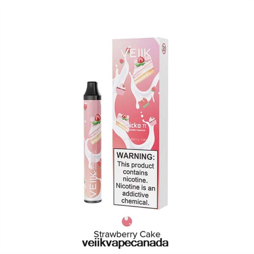 VEIIK Micko Pie Disposable Vape 600 Puffs P448PN28 Strawberry Cake - VEIIK Micko Q Canada