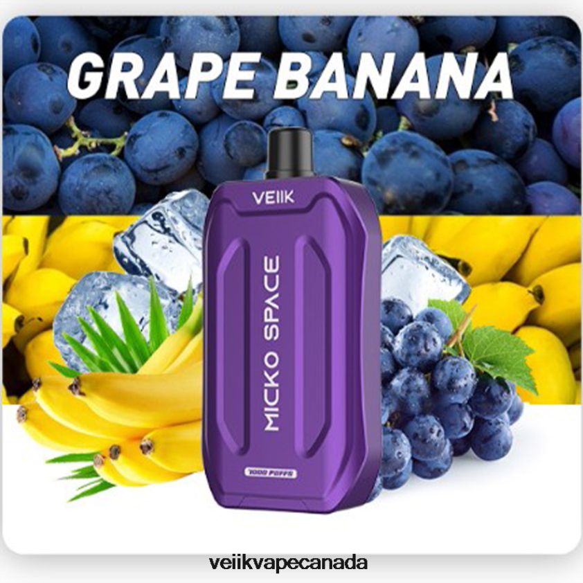 VEIIK Micko Space Disposable Vape 7000 Puffs P448PN35 Grape Banana - VEIIK Vape Review